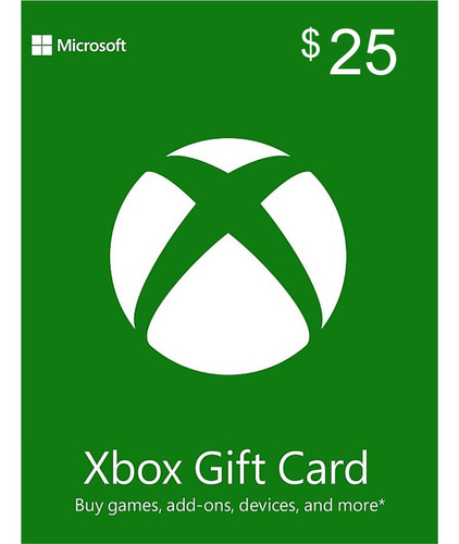 Microsoft Gift Card Cartão Xbox Live Dólares Americano