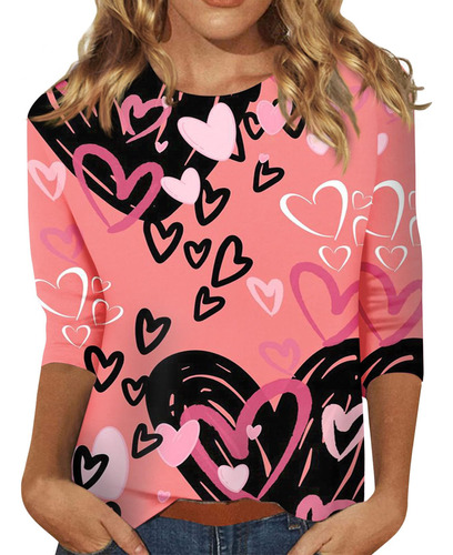 Camiseta Estampada Para El Día De San Valentín X, Blusa De M