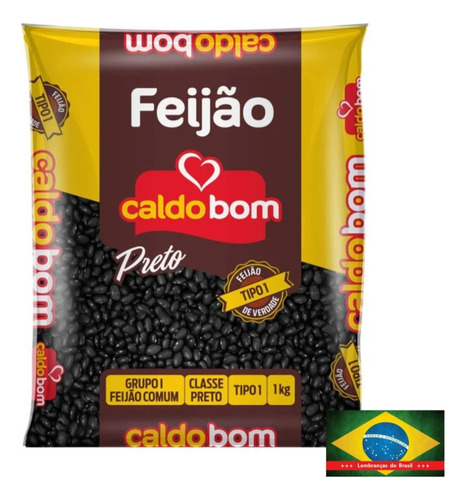 Feijão Poroto Preto Negro X 1 Kg Brasil  Farofa Guaraná Skol