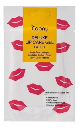 Parche Labial Coony Lip Care Gel Patch Hidratacion Intensa