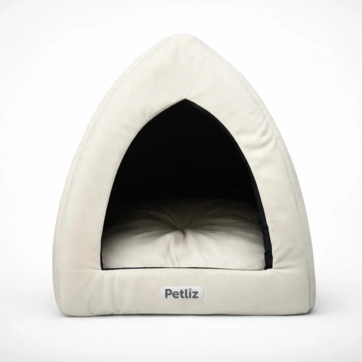 Casinha Toca 2 Em 1 Caminha Iglu Tenda Casa Cama Lavável Gato Cães Igluzinho Pet Bege Petliz