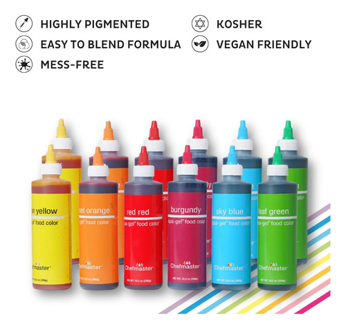 Chefmaster Liqua-gel - Colorante Para Alimentos,