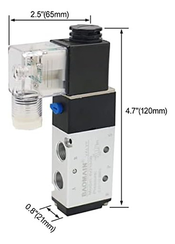 Válvula Solenoide Baomain 4vac 110v 2 Posiciones 5 Vías 4 Ne