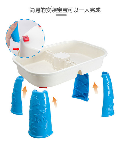 Mesa De Actividades Para Niños Con Arena Y Agua, 9 Juguetes