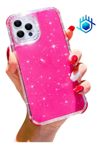 Funda Para iPhone 360 Brillos+mica Protector Reforzada Mujer