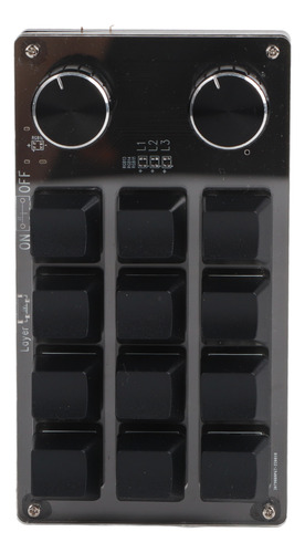 Mini Teclado Macro Programable De 12 Teclas, 2 Botones, Azul