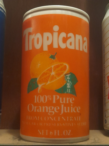 Antigua Lata Jugos Tropicana 100% Puro Jugo Naranja 177 Ml