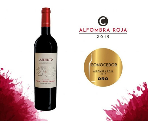 Imagen 3 de 6 de Vino Tinto Laberinto Blend Quintanilla Pack 2 Botellas 750ml