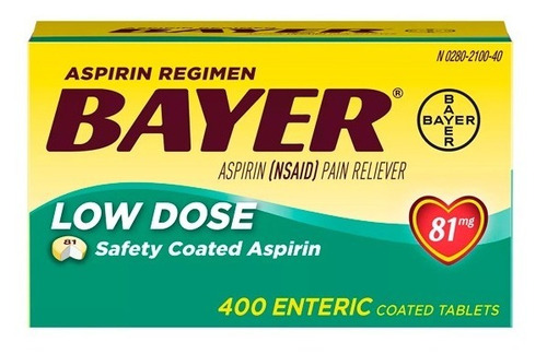 Aspirina Bayer Baja Dosis 81mg Low Dose