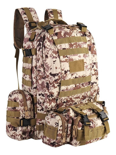 Mochila Tactica Gadnic Camping  Militar 50l Desmontable 4en1