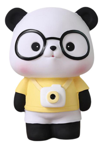 Alcancía Con Forma De Panda, Irrompible, Amarillo