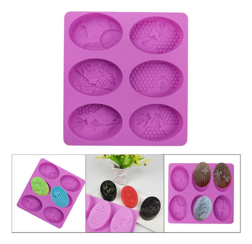 Ba 2 Moldes De Silicona Para Jabón De Abeja 3d Para Hacer