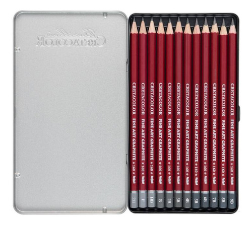 Lapis Graduado Cleos Fine Art Graphite 12 Un Creta Grafitte