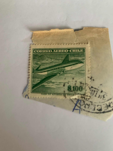 Estampilla Correo Aéreo Chile $100 (Usado)