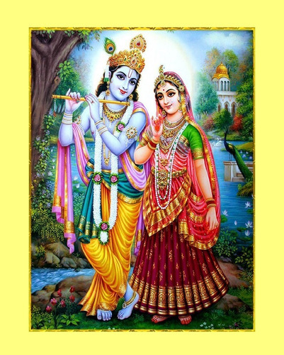 Afiche Poster Radha Krishna - Divino Amor -   Hinduismo