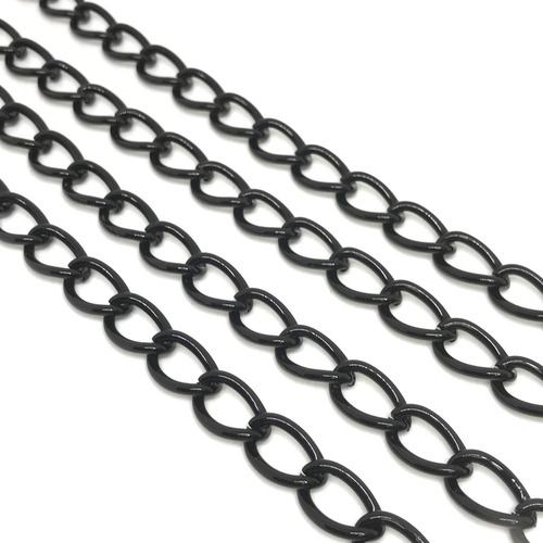 Cadena De Carteras C H 2,0 De 1 Metro. Negro.