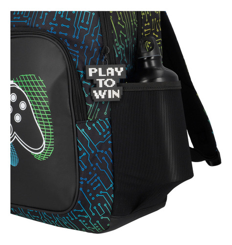 Mochila Xtrem Hopper Negra Gamer Color Negro