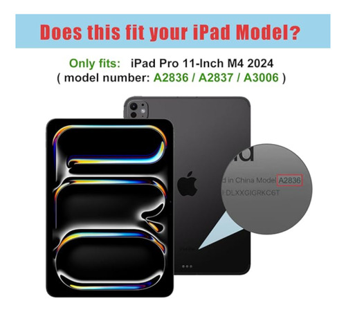 Funda Con Teclado Negro Para iPad Pro 11 M4 2024 Español