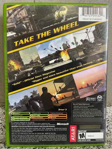 Driver 3 - Driv3r (portada Palida) (seminuevo) Xbox Clasico (Usado)