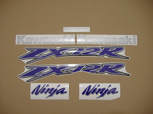 Kit Jogo Faixa Emblema Adesivo Kawasaki Zx12 2003 Zx 12