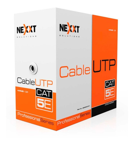 Rollo Cable Nexxt Utp Cat 5e 100m Interior Certifica Gigabit