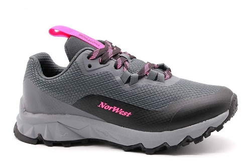 Zapatilla Norwest Mujer Speed Run Gris/fucsia