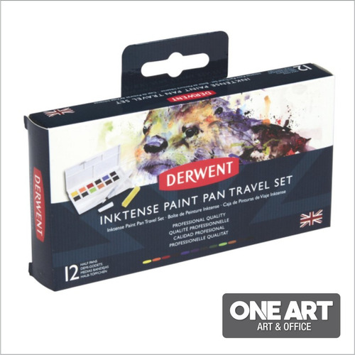 Acuarelas Derwent Inktense Set X 12 Colores + Pincel En Caja