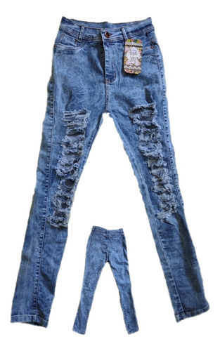 Imagem 1 de 1 de Calça Jeans Rasgada Com Elastano E De Ótima Qualidade