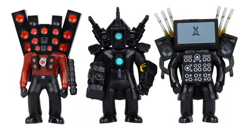 Set 3 Mini Figuras Skibidi Toilet Titan Colletion Series One