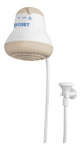 Imagen 1 de 4 de Regadera Eléctrica, 4 Temperaturas, Beige Foset 45156