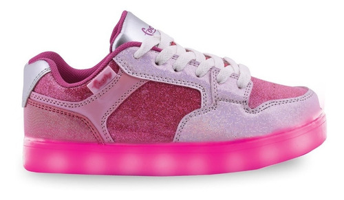 Championes Footy Con Luces Led - Glitter Rosa - T. 37