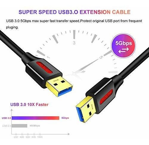 Usb 3.0 1 Pie; Tipo Doble Extremo Para Disco Duro Camara Ft