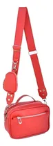 Comprar Cartera Bandolera PM Complementos Cuero Ecológico Bandolera Moderna Con Monedero Color Rojo
