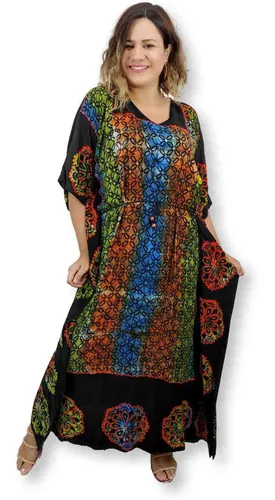 Vestido Longo Indiano Moda Boho Hippie Chick Plus Size Gg