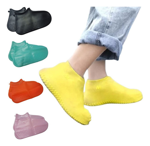 Cubre Zapatillas Zapato De Silicona Para Lluvia Impermeable