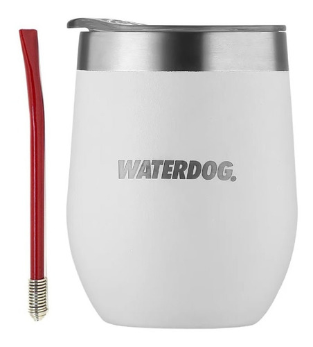  Vaso Mate Termico  Waterdog Acero Inoxidable + Bombilla