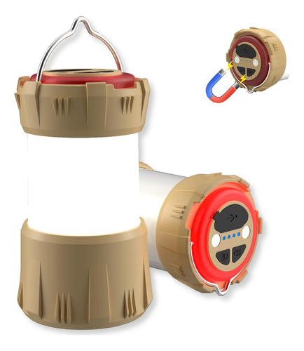 Linterna Led De Camping Recargable Con 9 Modos Impermeable