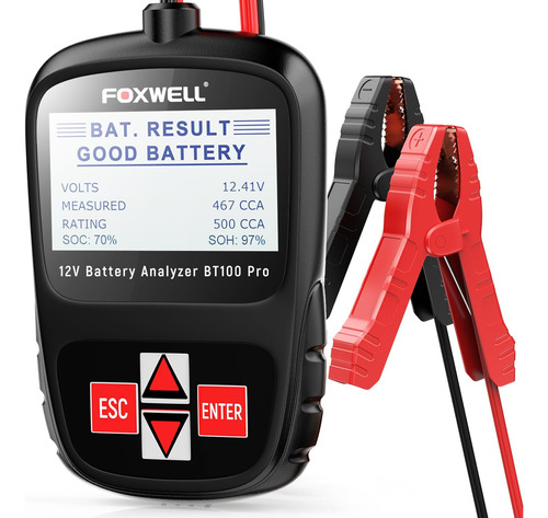 Foxwell Bt100 Pro Probador De Batería De Automóvil De 12 V, 