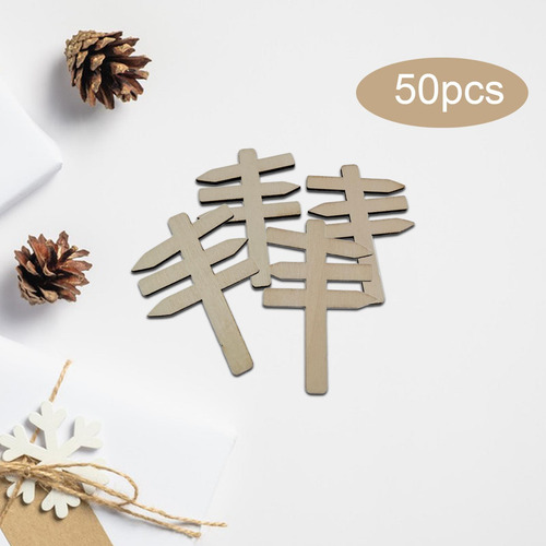 Pack De 50 Mini Letreros, Letreros De Madera, Conjunto E