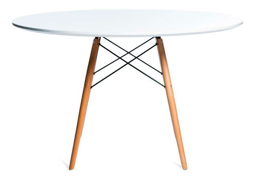 Mesa De Comedor Redonda De Madera Laqueada - Eames 120 Cm