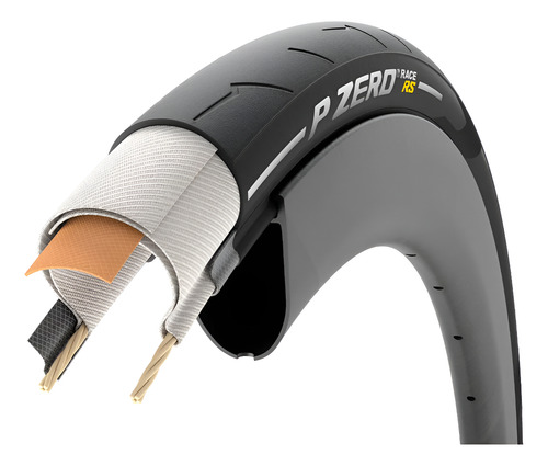 Llanta De Bicicleta Pirelli P Zero Race Rs Color Negro De 70cm De Diámetro X 2.8cm X Unidad