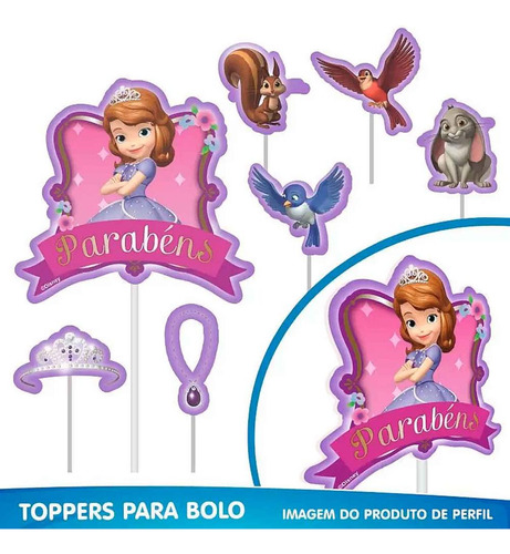 Kit Festa Princesa Sofia Original Simples E Barato 39 Itens