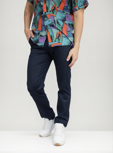 Pantalones De Vestir Rectos De Algodón Para Hombre