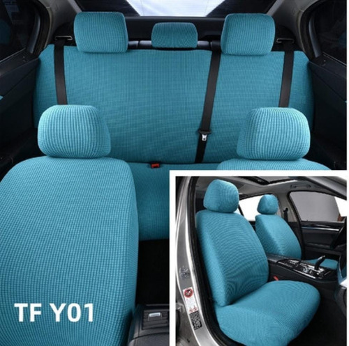 Fundas Cubre Asiento Auto Tela Cuadrille 9 Piezas