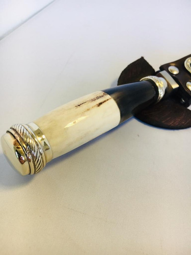 Imagen 3 de 5 de Cuchillo Artesanal Tehuelche 12,5 Cm/acero Inox 440 Y Alpaca