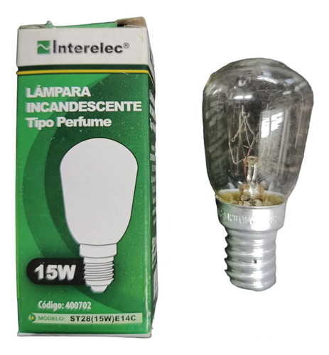 Lampara Perfume Incandescente Común 15w  Para Heladeras