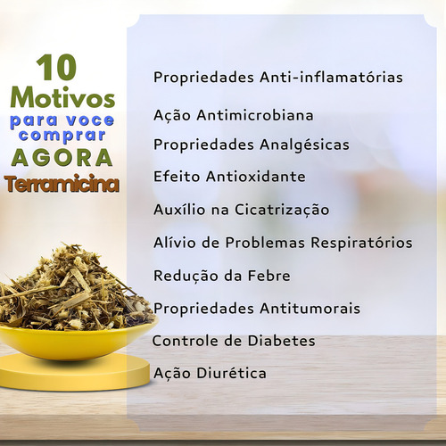 Terramicina Erva Secas P Chá Proprio Para Cha 50g