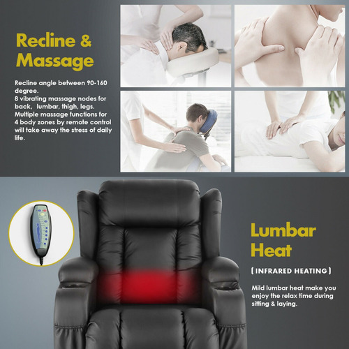 Ultimo Sillón Reclinable 10 En 1 Negro El Mejor Del Mercado (Reacondicionado)
