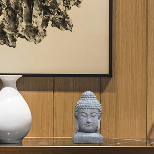 2 Conjunto De Estatuas De Buda En Piedra Para 2 Piezas