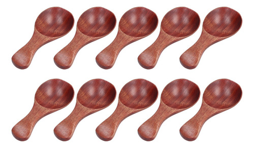 Cuchara De Sal, 10 Unidades, Cuchara De Madera, Mango Corto,